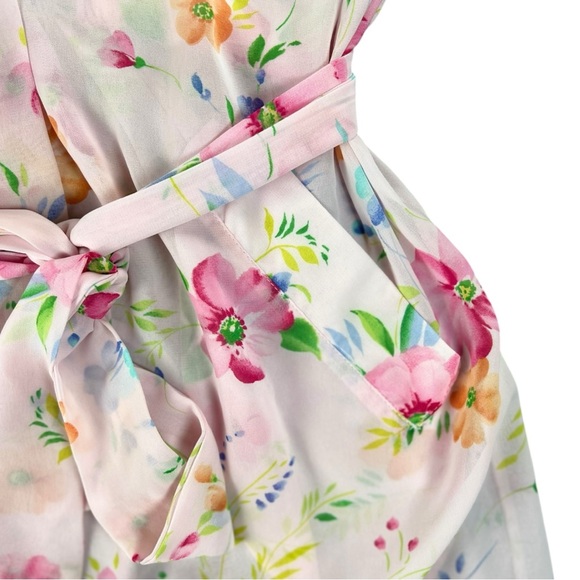 Victoria's Secret Vintage 2-pc Pink Floral Chiffon Babydoll and Robe Set Size M - Picture 5 of 8